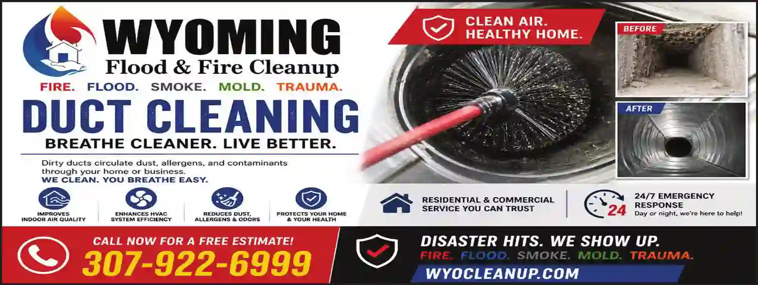 Duct Cleaning print ad for Wyoming Flood & Fire Cleanup
