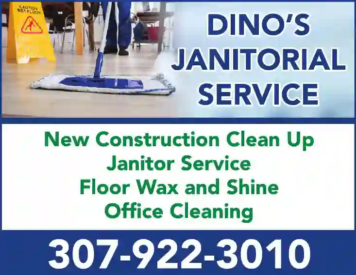 Janitor Service print ad for Dino's Janitorial Service