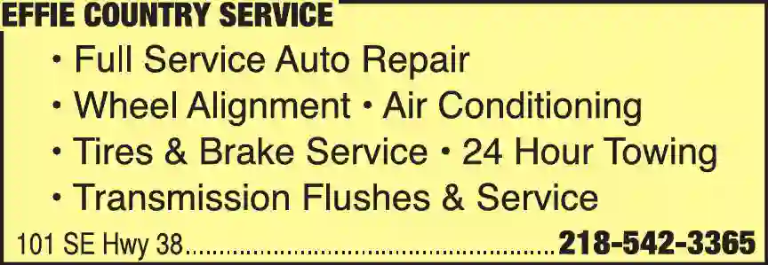 Auto Repair & Service print ad for Effie Country Service