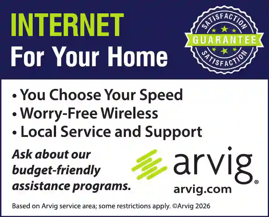 Internet Service Providers print ad for Arvig