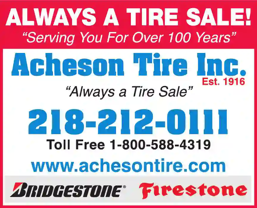 Tire Dealers print ad for Acheson Tire Inc