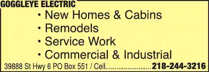 Electric Contractors print ad for Goggleye Electric