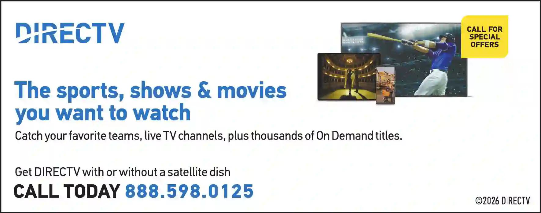 Cable Television Service print ad for DirecTV