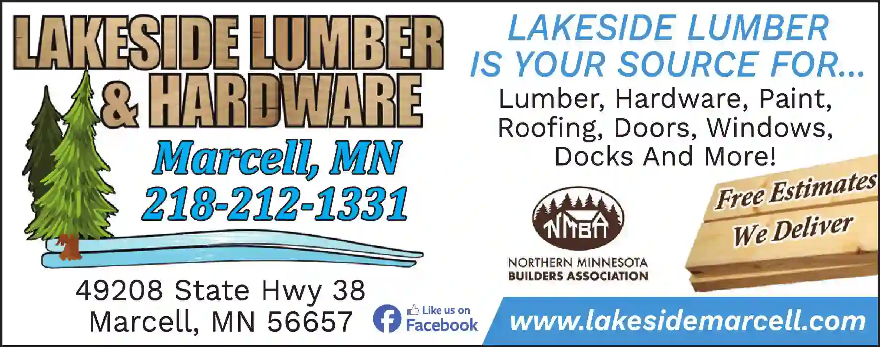 Lumber - Retail print ad for Lakeside Lumber & Hardware