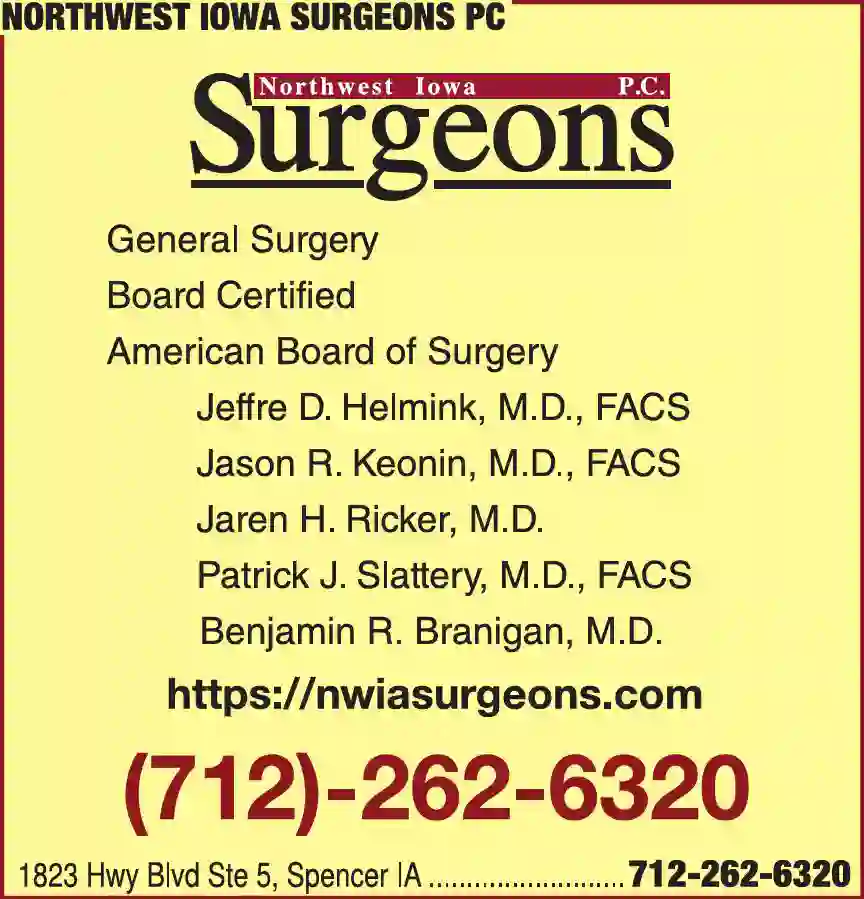 Physicians & Surgeons MD & DO - Surgery - General print ad for Northwest Iowa Surgeons PC