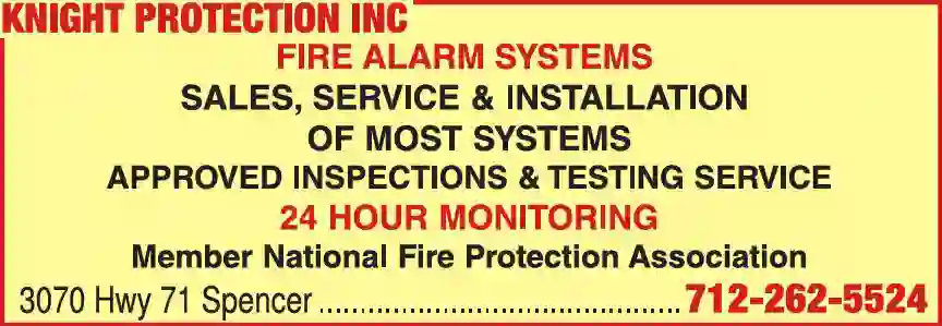 Fire Alarm Systems print ad for Knight Protection Inc