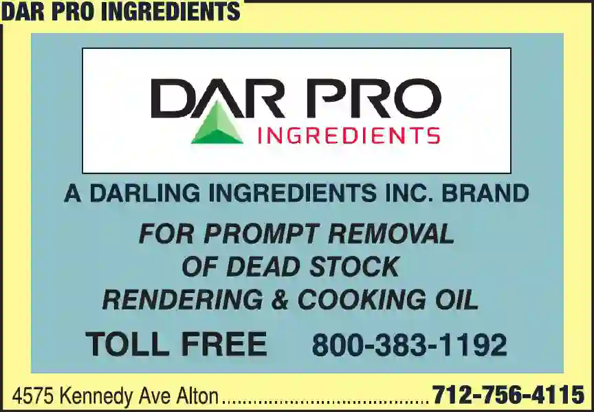 Rendering Companies print ad for DAR PRO Ingredients