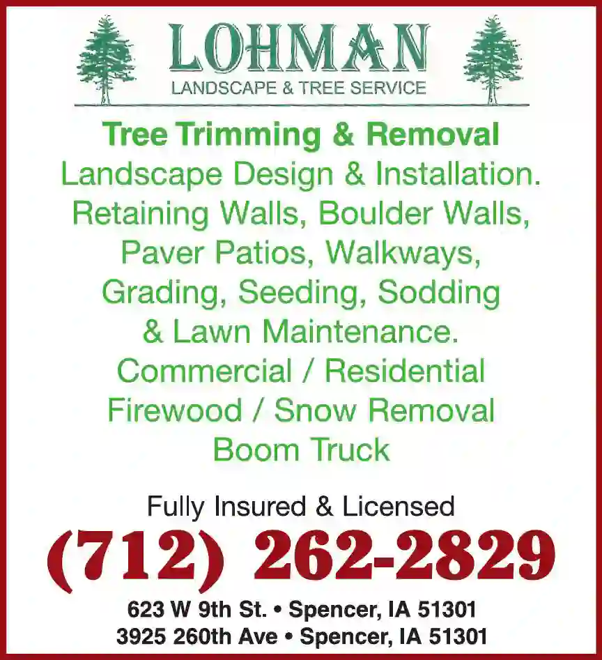Tree Service print ad for Lohman Landscaping & Tree Service