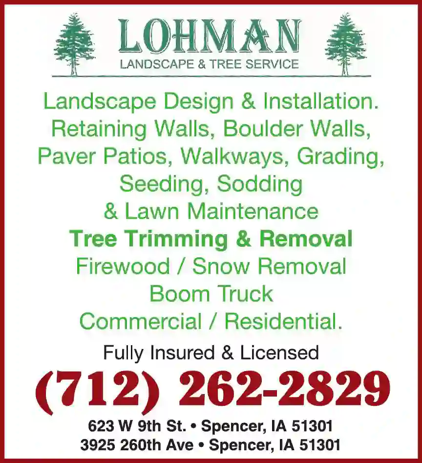 Landscape Contractors print ad for Lohman Landscaping & Tree Service