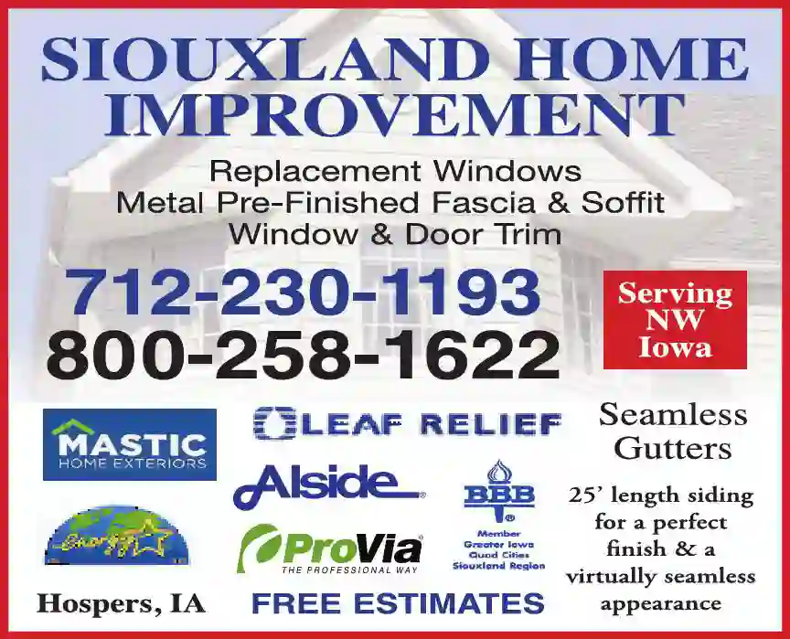 Siding Contractors print ad for Siouxland Home Improvement