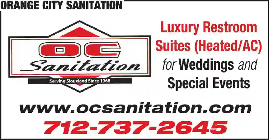 Wedding Supplies & Services print ad for Orange City Sanitation