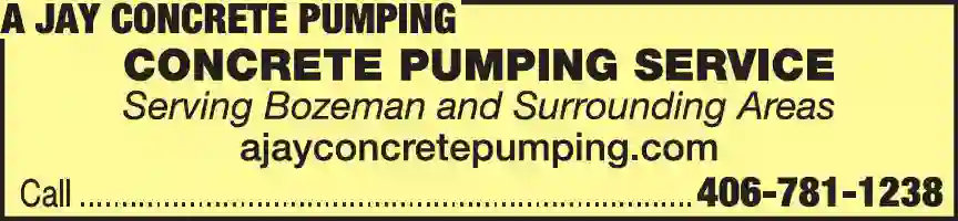 Concrete Pumping Services print ad for A Jay Concrete Pumping
