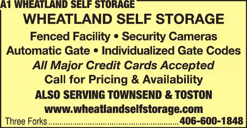 Storage - Household & Commercial print ad for A1 Wheatland Self Storage