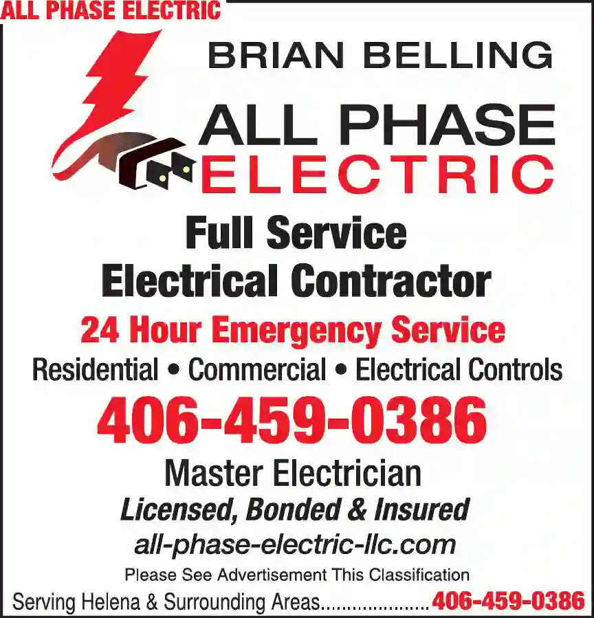 Electric Contractors print ad for All Phase Electric