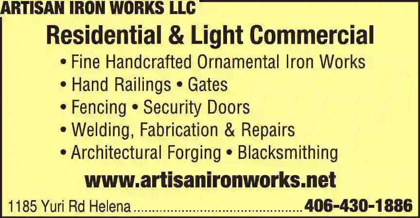 Welding print ad for Artisan Iron Works LLC