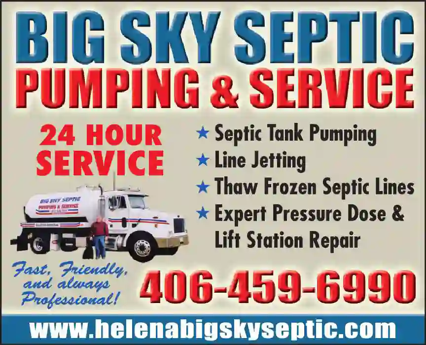 Plumbing Drains & Sewer Cleaning print ad for Big Sky Septic Pumping & Service
