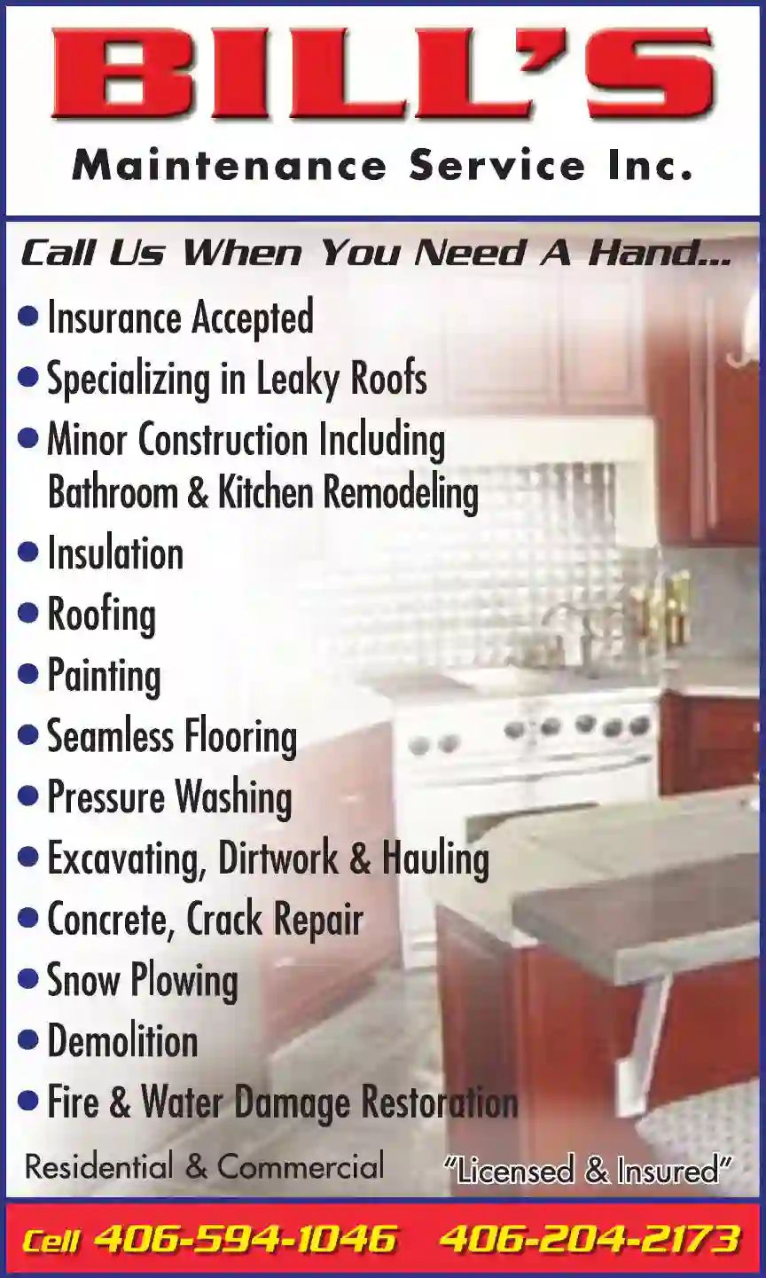 Contractors - Remodel & Repair print ad for Bill's Maintenance Service Inc