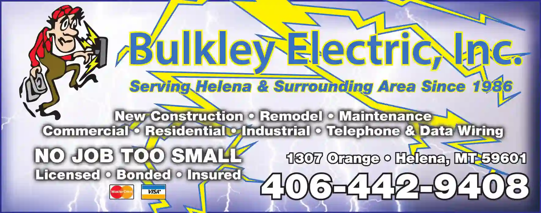 Electric Contractors print ad for Bulkley Electric Inc