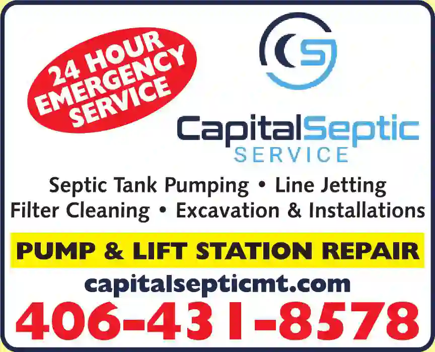 Plumbing Contractors print ad for Capital Septic Service