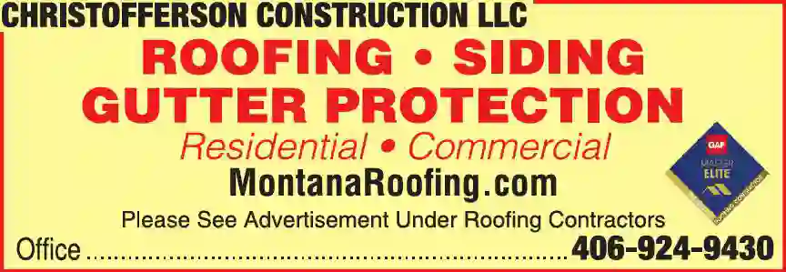 Gutters & Downspouts print ad for Christofferson Construction LLC