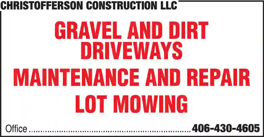 Yard Maintenance print ad for Christofferson Construction LLC