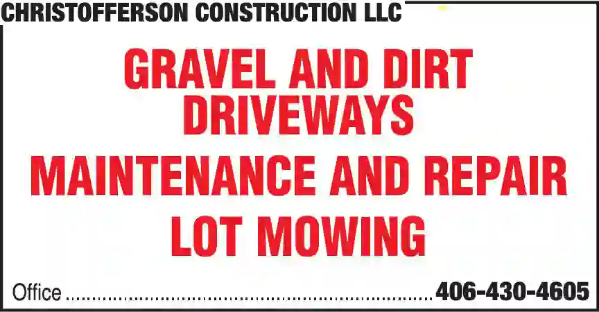 Driveways print ad for Christofferson Construction LLC