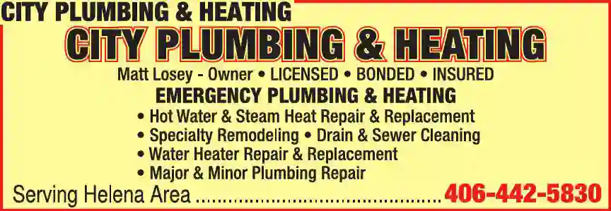 Heating Contractors print ad for City Plumbing & Heating