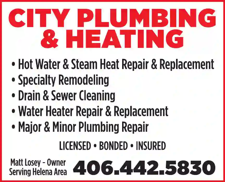 Plumbing Contractors print ad for City Plumbing & Heating