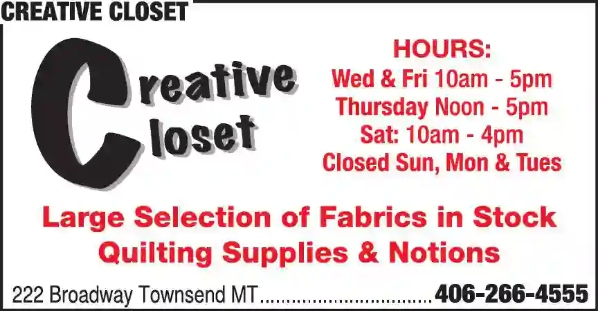 Quilting Materials & Supplies print ad for Creative Closet