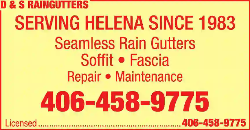 Rain Gutters print ad for D & S Raingutters
