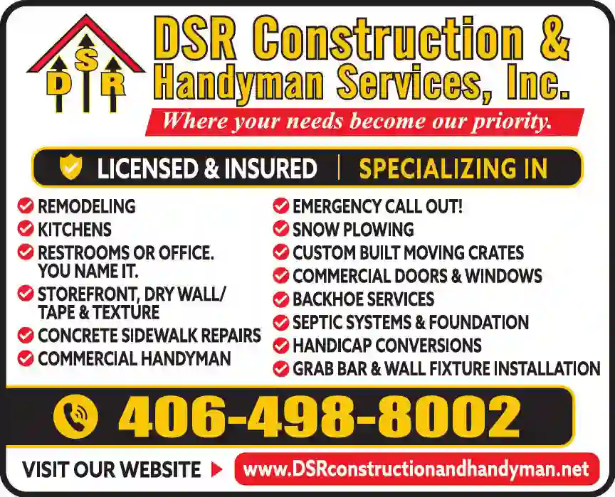 Handy Person Service print ad for DSR Construction & Handyman Services Inc