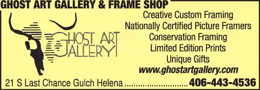 Picture Frames - Dealers print ad for Ghost Art Gallery & Frame Shop