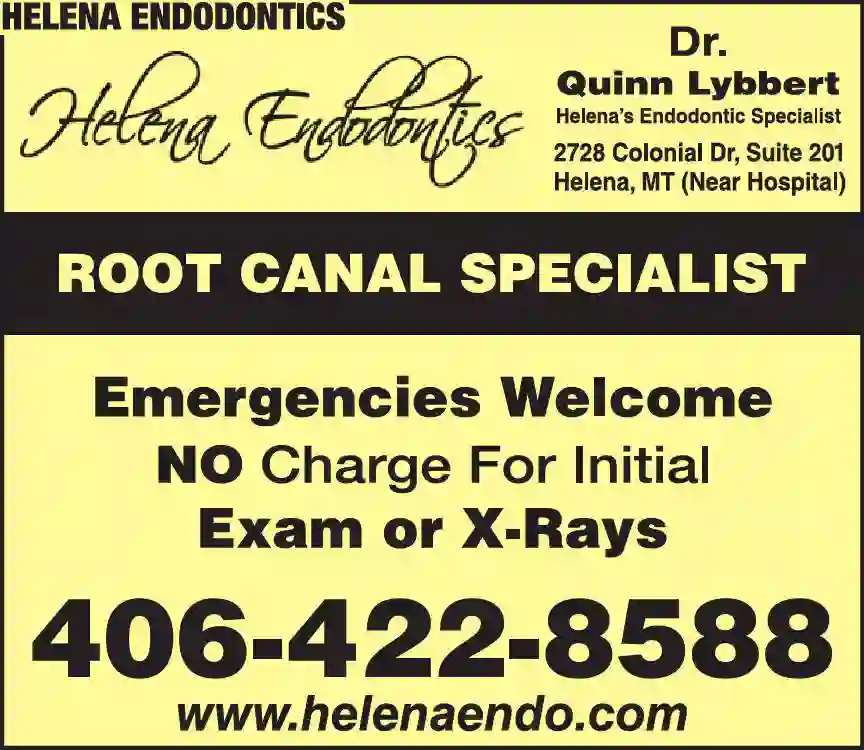 Dentists - Endodontics (Root Canals) - Specialists print ad for Helena Endodontics
