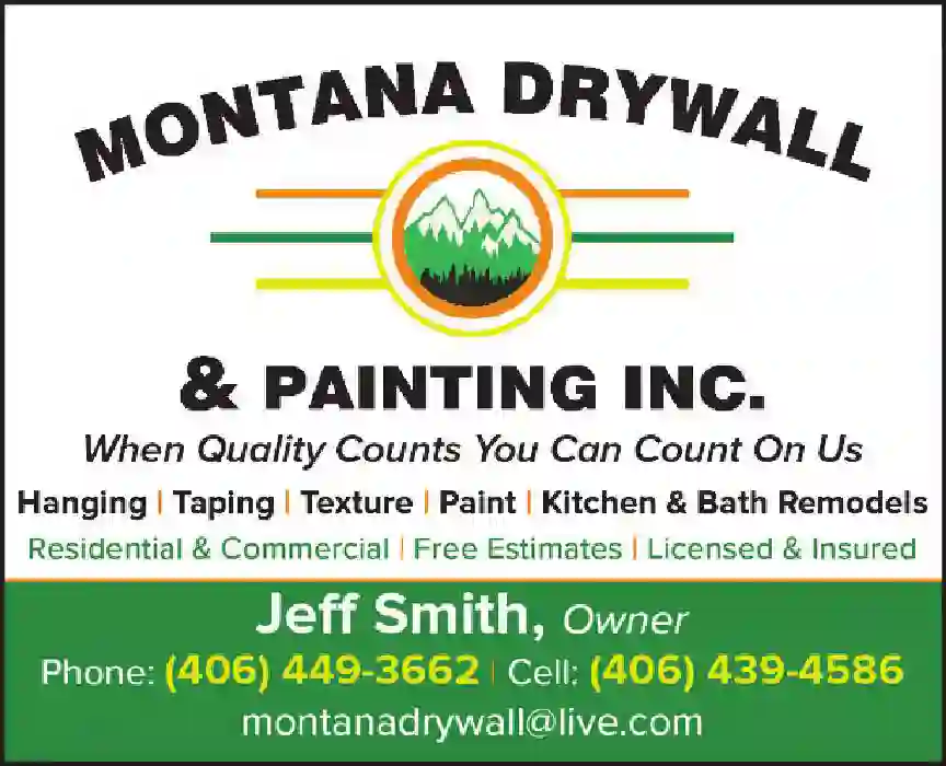 Drywall Contractors print ad for Montana Drywall & Painting Inc