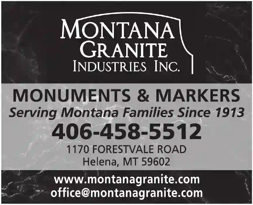 Monuments print ad for Montana Granite Industries