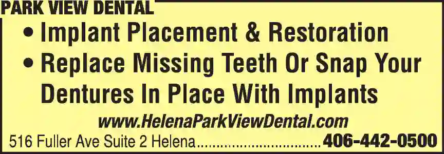 Denturists print ad for Park View Dental