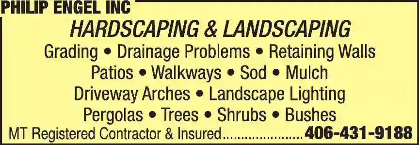 Landscape Contractors print ad for Philip Engel Inc