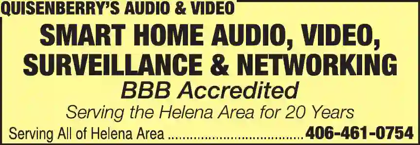 Audio - Visual Equipment - Dealers print ad for Quisenberry's Audio & Video