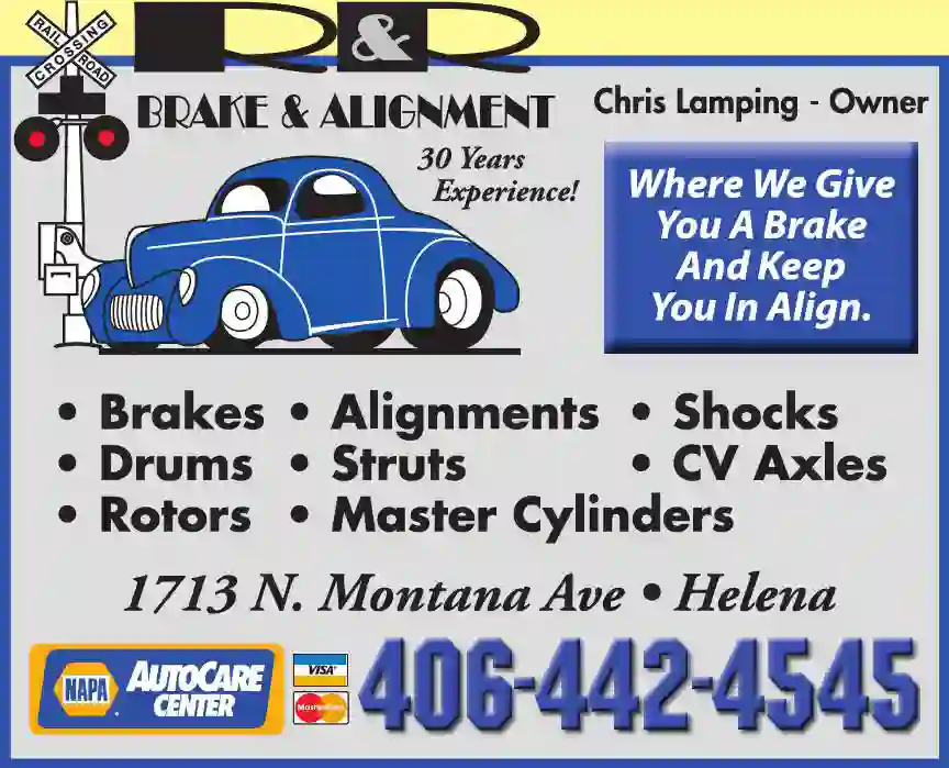 Auto Repair & Service print ad for R & R Brake & Alignment