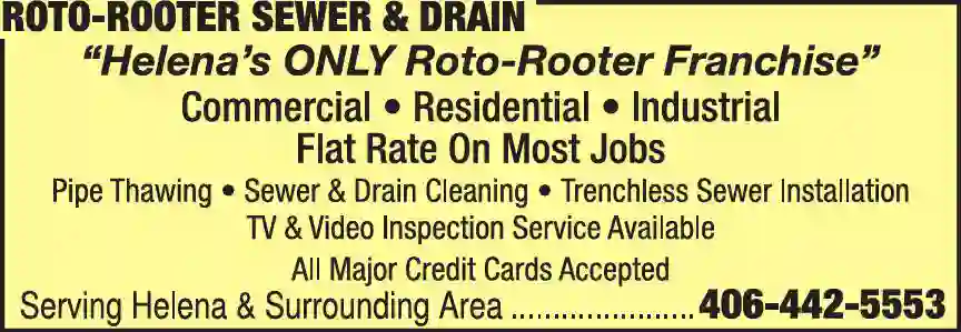 Plumbing Contractors print ad for Roto-Rooter Sewer & Drain