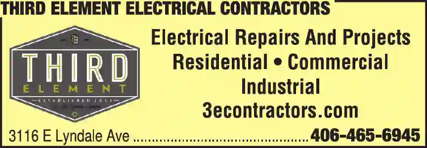 Electric Contractors print ad for Third Element Electrical Contractors