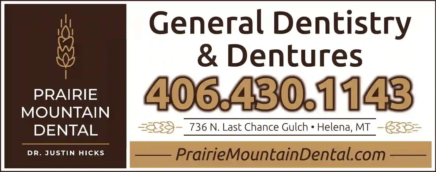 Dentists print ad for Prairie Mountain Dental
