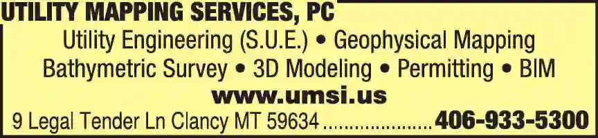 Engineers - Utility print ad for Utility Mapping Services PC