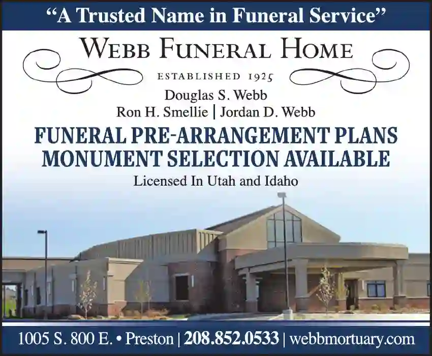 Funeral Homes & Directors print ad for Webb Funeral Home