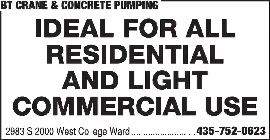 Cranes - Service, Sales & Rental print ad for BT Crane & Concrete Pumping