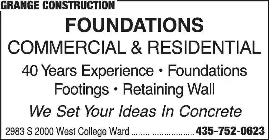 Concrete Contractors print ad for Grange Construction