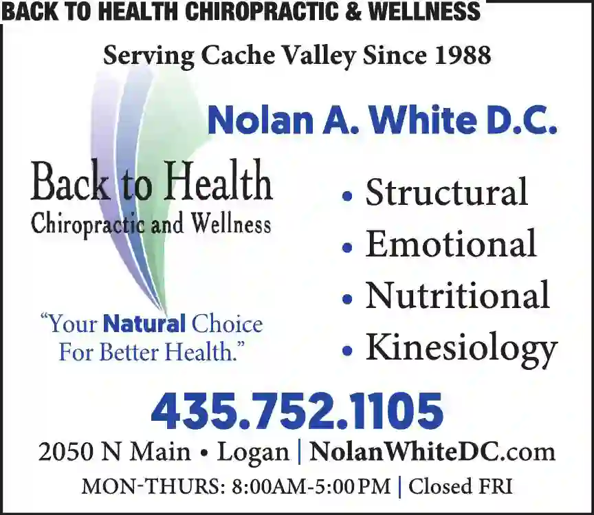 Chiropractic Physicians print ad for Back To Health Chiropractic & Wellness