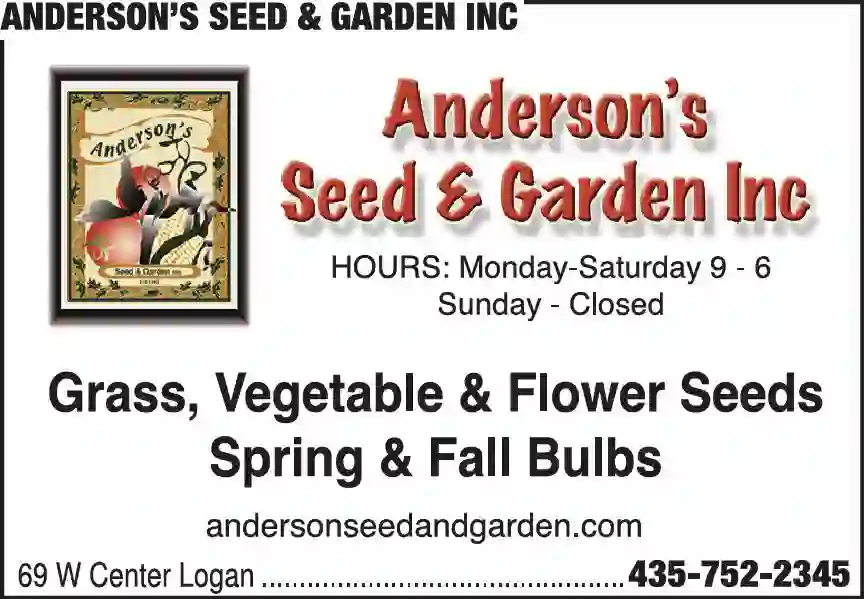 Seeds & Bulbs - Retail print ad for Anderson's Seed & Garden Inc