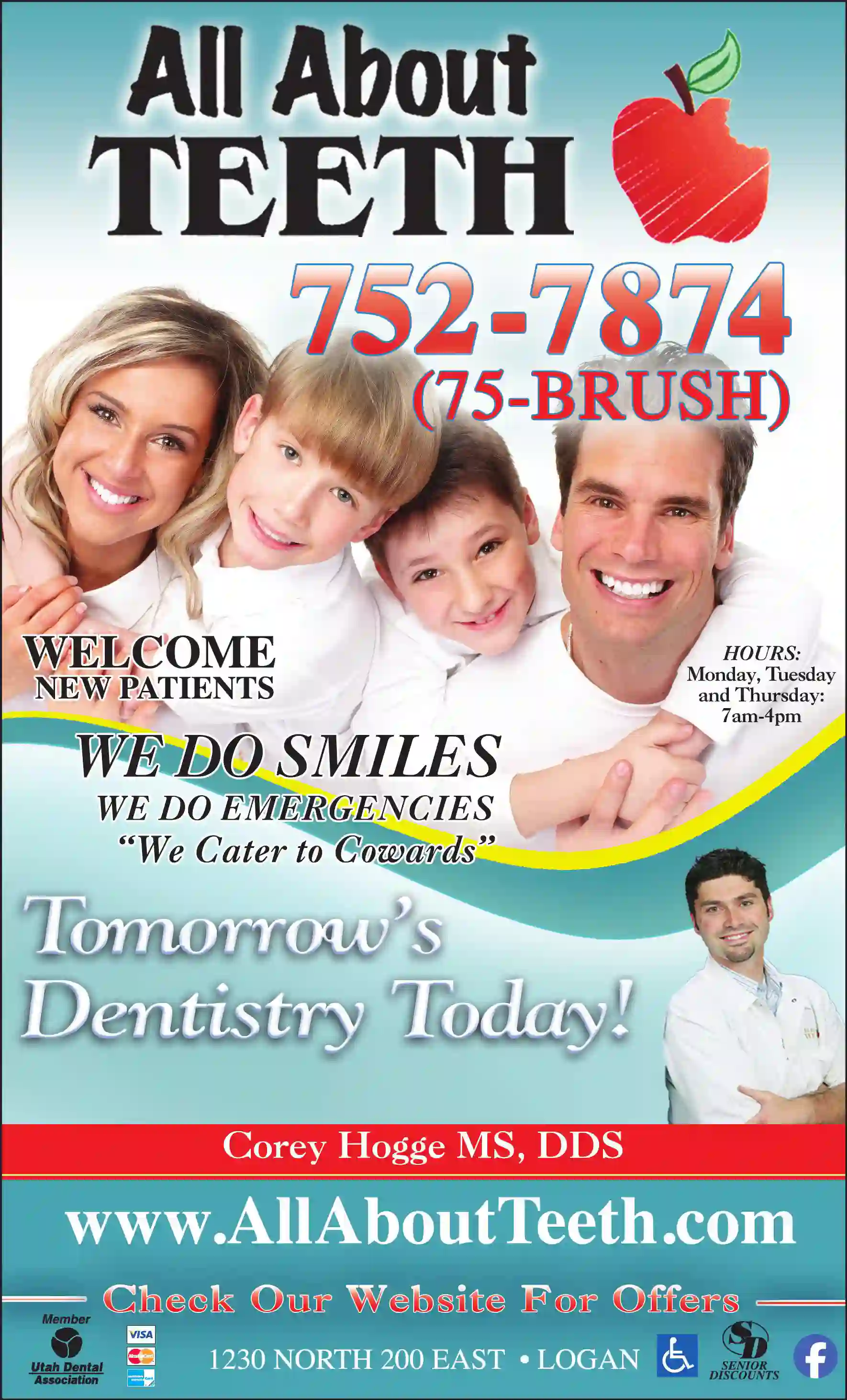 Dentists print ad for All About Teeth