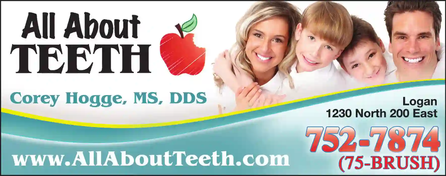 Dentists - General Dentistry print ad for All About Teeth